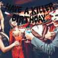 thumbnail image 3 of Glitter Have a Killer Birthday Banner - Halloween Birthday Banner - Horror Movie Party, Halloween Zombie Vampire Party Decoration Supplies, 3 of 7