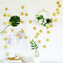 Masteelf 2m Star Garland Bunting Christmas Hanging Paper Garlands for Birthday Home Wedding Parties Decor (Golden)