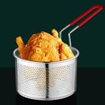 thumbnail image 4 of Fryer Basket Kitchen Tool Mesh Basket Colander for Restaurant Frying Chips Tableware Mesh S, 4 of 9