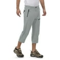 thumbnail image 2 of Little Donkey Andy Men's Quick Dry 3/4 Pants Lightweight Capri Shorts Hiking Fishing Travel Casual Light Gray L, 2 of 5