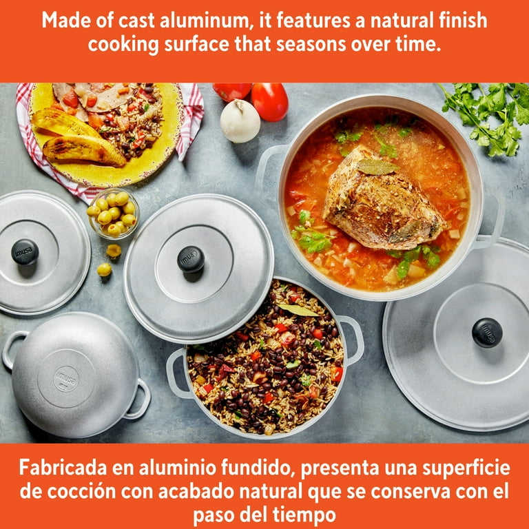 Imusa Colombian Cast Aluminum Cooking Pot Set, 3 Different Sizes