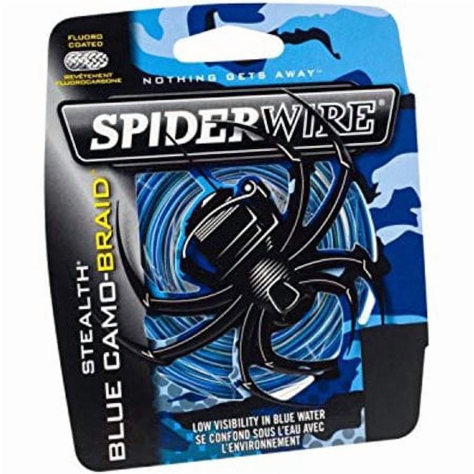 SpiderWire Stealth® Blue Camo Braid Fishing Line, Blue Camo, 80 lb Test Strength, 500 yd