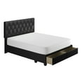 thumbnail image 5 of Boyd Sleep Verona Faux Leather Upholstered Tufted Platform Storage Bed Frame, Full, Black, 5 of 11