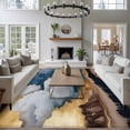 thumbnail image 3 of 6'x9' Area Rugs, Navy Blue Yellow Indoor Outdoor Area Rug for Living Room Bedroom, Art Abstract Vintage Modern Washable Bathroom Rugs Kitchen Floor Carpet Mats Home Decor Aesthetic, 3 of 8