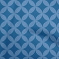 thumbnail image 1 of oneOone Cotton Cambric Medium Blue Fabric Geometric Sewing Craft Projects Fabric Prints By Yard 42 Inch Wide, 1 of 4