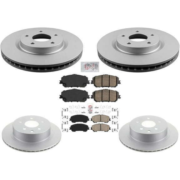 AmeriBRAKES GEO Coated Disc Brake Rotors & Pads for Nissan Rogue 2021-2023