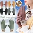 thumbnail image 1 of Xihbxyly Guantes de Invierno para Mujer, Resistentes Al Viento, para Conducir, para Esquiar En Climas Fríos, Cálidos para Las Muñecas, para Deportes Al Aire Libre, Ropa Informal, 23 Cm de Largo, 1 Pa, 1 of 3