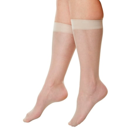 

Comfort Choice Women s Plus Size 3-Pack Sheer Knee-High Socks Tights