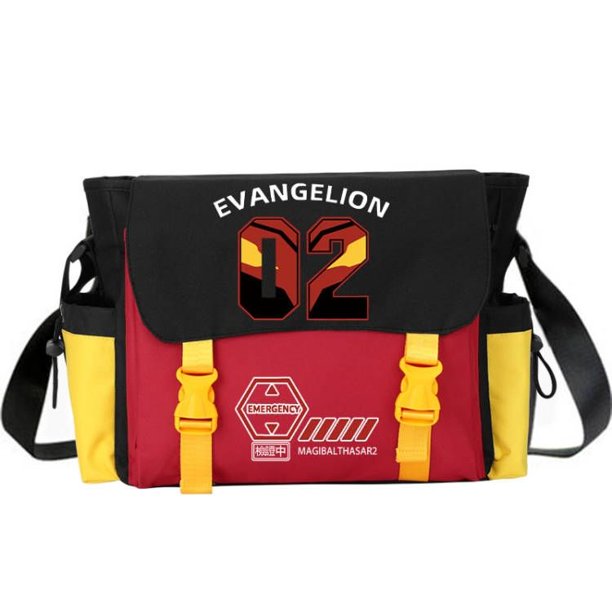 Neon Genesis Evangelion, nuevos estudiantes masculinos y femeninos de secundaria, tutoría, bandolera de hombro portátil de dibujos animados