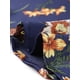thumbnail image 5 of Vestido con cinturón y estampado floral vintage Allegra K de manga larga gasa con cuello anudado para mujer Azul Satinado S, 5 of 5