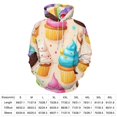 thumbnail image 2 of Cute Cupcake Pattern Design 3d Sweatshirts Hoodie Fashion Casual Personality Men's Women Street Hoodie Pullovers Long Sleeve Comfortable Top, 2 of 6