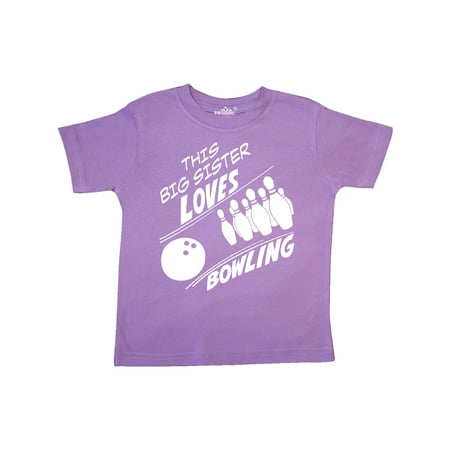 

Inktastic This Big Sister Loves Bowling Gift Toddler Toddler Girl T-Shirt