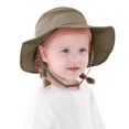thumbnail image 3 of Kids Caps Kids Sun Hat Girls Boys Sunscreen Mesh Bucket Hat Summer Beach Hat Kids Foldable Fishing Hat 1-4Y, 3 of 9