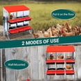 thumbnail image 7 of Nesting Boxes for Chickens, 6 Holes Chicken Nesting Boxes with Legs, Chicken Laying Box with Lid Cover, for Outdoor Chicken Coop Farm Yard, Red, 7 of 7