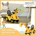 Aosom Kids Ride on Tractor with Storage, Excavator Scooter Gift for