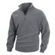 thumbnail image 1 of pstuiky Camisas para hombre de manga larga, Camiseta/camiseta informal de cuello alto con media cremallera y forro polar de manga larga y cuello redondo para hombre top de hombre l, 1 of 8