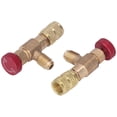 thumbnail image 3 of Refrigerant 2PCS Refrigeration Control Valve 1/4SAE Male Thread 5/16SAE Female Thread Refrigerant Charging Valve Adapter for R410A, 3 of 7