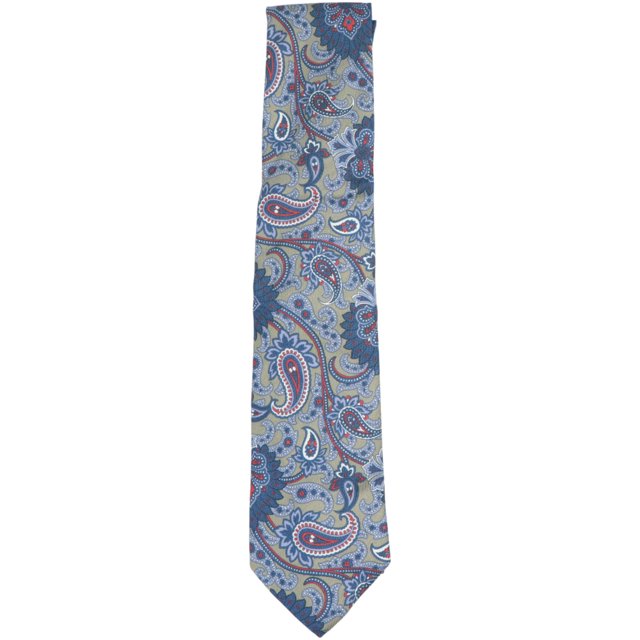Altea Cravate à Motif Cachemire Bleu / Vert Rouge pour Hommes - Taille Unique