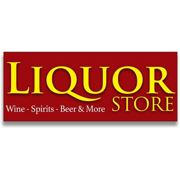Liquor Store Vinyl Banner (Size Options) Small - 24x60