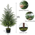 thumbnail image 2 of 3FT Real Touch Norfolk Pine Topiary Tree - Artificial Shrubs for Indoor Outdoor Decor, 2 of 6
