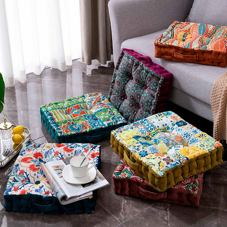 Large velvet floor cushions sale