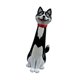 thumbnail image 4 of Figura de perro de resina, jarrón de flores, maceta, contenedor de plantas, adorno artístico Blanco y negro, 4 of 9