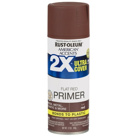 (3 Pack) Rust-Oleum American Accents Ultra Cover 2X Red Primer Spray Paint, 12 (Best Primer For Red Paint)
