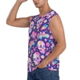 thumbnail image 3 of Balery Skull rainbow mushroom colorful Camisetas sin mangas para hombre, absorbe la humedad y protege contra el mal olor.-XX-Large, 3 of 7