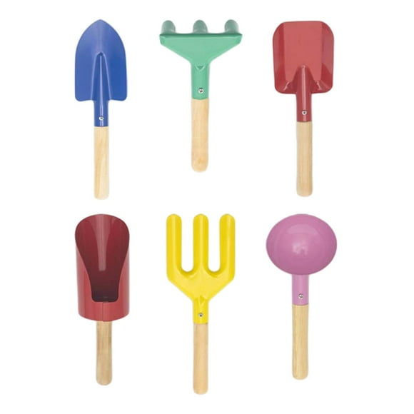 Juego de 6 piezas de herramientas de jardinería para niños CUTICAT pala de jardinería