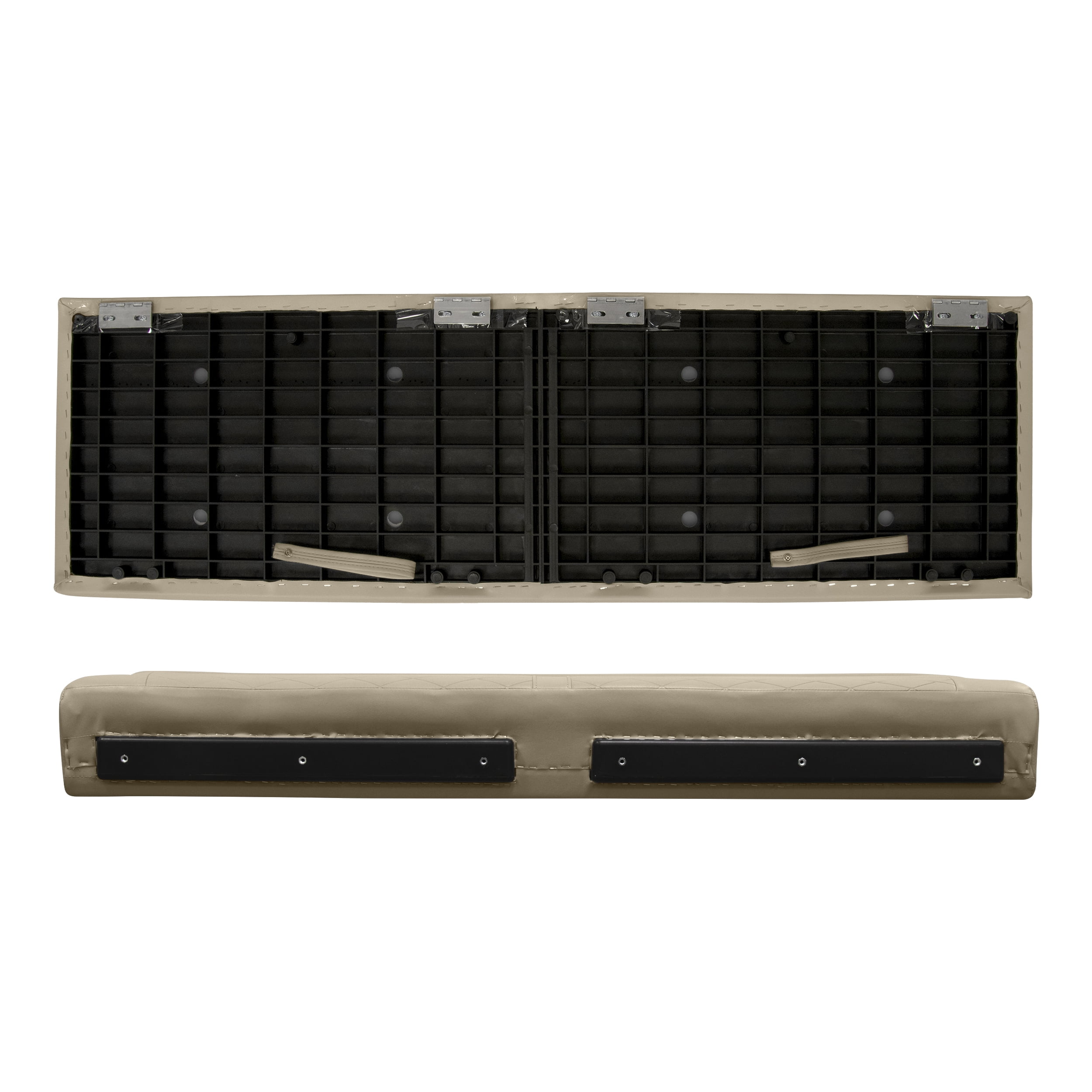 Wise DLX106-1900 DLX Series 55" Pontoon Bench Cushion Set - Neutral / Meteor