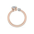 thumbnail image 2 of 0.70 Ct Brilliant Oval Cut Natural Diamond Accents Elegant Ring for Women Solid 18K Rose Gold Size 6, 2 of 8