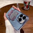 thumbnail image 1 of Funda para teléfono Hello Kitty con incrustaciones de diamantes galvanizados en polvo Flash para Iphone Xr Xs 11 12 13 14 15 Pro Max, 1 of 4