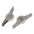 thumbnail image 1 of 24PCS White Doors Window Single Nylon Sliding Roller Pulley Wheel 62mm Length, 1 of 5