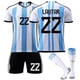 thumbnail image 1 of 2023-2024 Copa Mundial Argentina Niños Adulto Conjunto de camiseta con calcetines-LAUTAR 22-Kids 16(90-100CM) Computadora Computadora Computadora portátil, 1 of 2