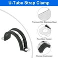 thumbnail image 3 of Uxcell 16Pack 30mm Cable Clamps, Stainless Steel Rubber Cushioned U-Tube Strap Clamp, 3 of 5
