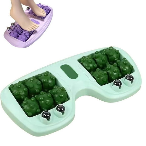 Portable Dual Foot Massage Roller, Foot Roller Massager Plantar for Feet Spa Acupressure Tool, Pedicure Massage Tools Plantar Fasciitis, Portable Reflexology Tool for Home and Office Use