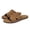 Brown, variant on Men's Minimalist Cutout Suede Slide Sandals, Casual Flat Summer Slippers