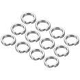thumbnail image 1 of Unique Bargains , 0.43 x 0.3' Fishing Split Rings Fishing Swivel Stainless Steel Rings with Double Flattened Connectors,100 PACK, 1 of 6