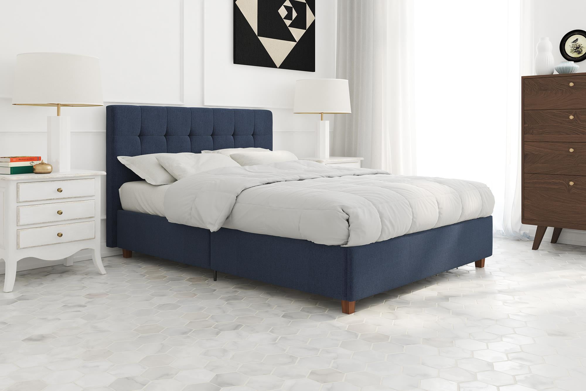 Better Homes & Gardens Porter Upholstered Bed, Multiple Sizes, Multiple