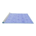 thumbnail image 2 of Ahgly Company Machine Washable Indoor Square Oriental Blue Traditional Area Rugs, 8' Square, 2 of 4