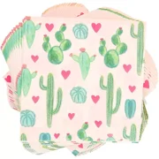 100Pcs Cactus Fiesta Theme Party Paper Napkins 6.5" for Birthday Decorations