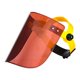 thumbnail image 3 of Protector facial con visera ajustable y banda para la cabeza para soldar y recortar Marrón, 3 of 9