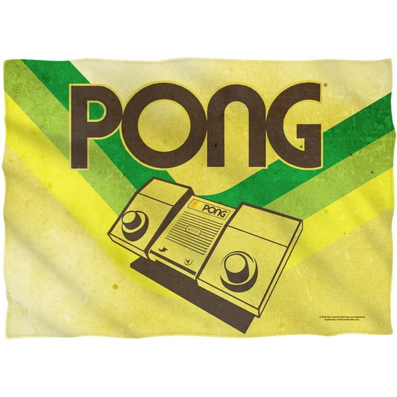 Trevco ATRI149FB-PLO1-20x28 Atari & Pong Lines Front & Back Print-Pillow Case, White - 20 x 28 in.