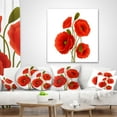 thumbnail image 4 of Designart Close Up View of Poppy on White - Floral Throw Pillow - 12x20, 4 of 5
