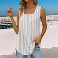 thumbnail image 2 of Yubnlvae Pink Summer Tank Tops for Women 2025 Loose Fit Pleated Square Neck Sleeveless Shirt Curved Flowy Vest Basic Cotton Tee, L, 2 of 6