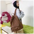 thumbnail image 3 of KKLDOGS Washed Canvas Casual Backpack, Soft Lightweight Daily Daypack, Large Capacity Travel Rucksack With Front Pocket, Simple Multipurpose Shoulder Bag, 3 of 5