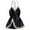 Black, variant on Tumotour Satin Silk Nightgowns For Women Mini Dress Sleeveless Nightgown Solid Color V-Neck Pajamas Loungewear Lace Sleepwear Chemise Lingerie Dress Tank Sleepwear Lace Nightshirt