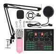 thumbnail image 1 of Bm 800 Microphone Sound Card Professional Studio Condenser Wireless Microphone For USB Gaming Singing Karaoke MIC For PC Phone, 1 of 7