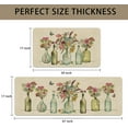 thumbnail image 3 of Spring Farmhouse Flowers Vase Kitchen Rugs and Mat Set of 2,Watercolor Floral Kitchen Mats for Floor, Seasonal Kitchen Sink Decor Doormat+Runner Rug, 3 of 6