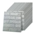 thumbnail image 1 of 12 pegatinas de pared de ladrillo, color negro y gris, impermeables, autoadhesivas, papel tapiz de ladrillo XPE para decoración., 1 of 14